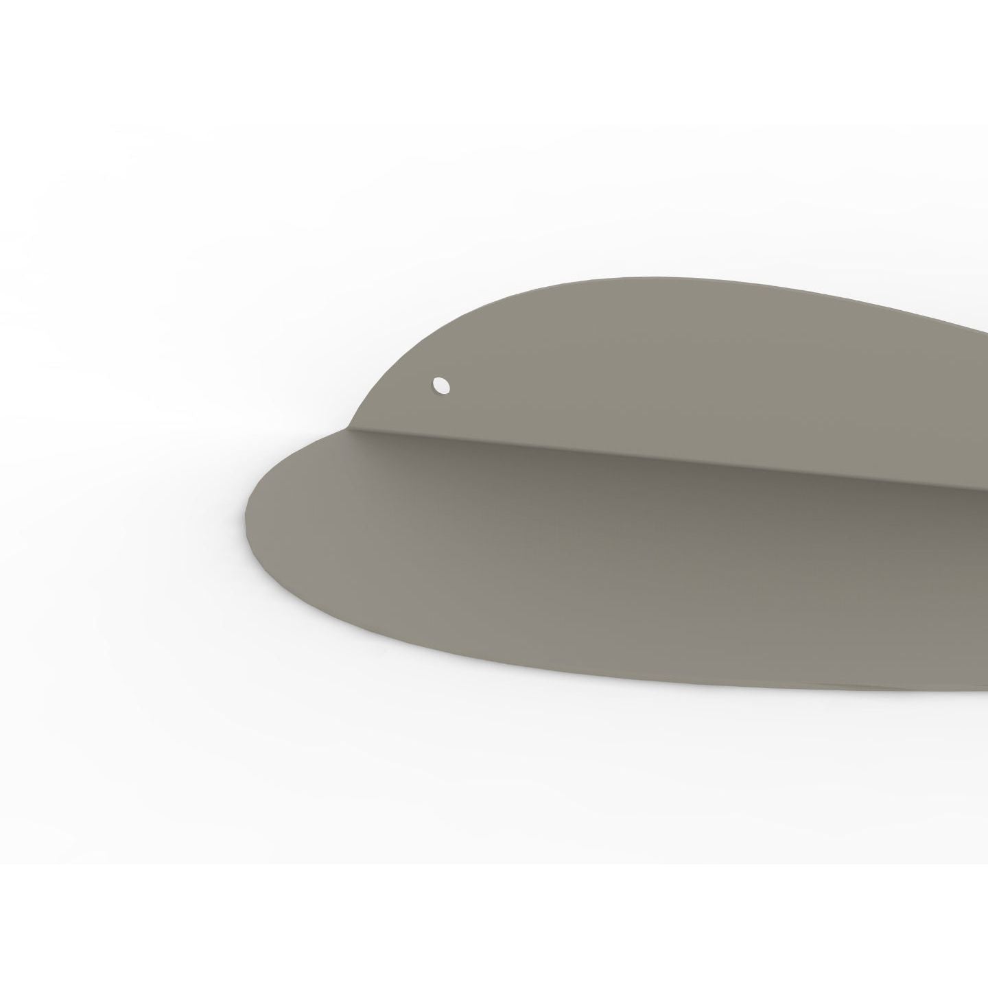 Eggx wandplank van Steelful, detail van de zwarte poedercoating met fijnstructuur