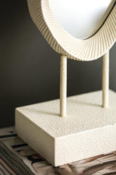 Eilish White poly organic mirror on mdf base high 22.0 x 14.0 x 49.5 cmPTMD - Spiegel - PTMD - livinglovely.nl