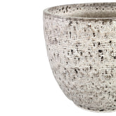 Elana White Round Ceramic Pot With Grey PatternXXL 50x50.5x44cm PTMD - Pot - PTMD - livinglovely.nl