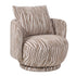 Elin Fauteuil Beige Golvende Lijnen Rond van PTMD, zijaanzicht van de fauteuil