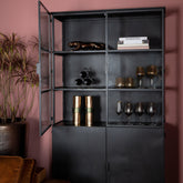 Elina Glass Cabinet Iron Frame 2 Doors PTMD - Vitrinekast - PTMD - livinglovely.nl