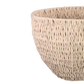 Elliot Cream linen rope round basket high SV2 , , PTMD , livinglovely.nl