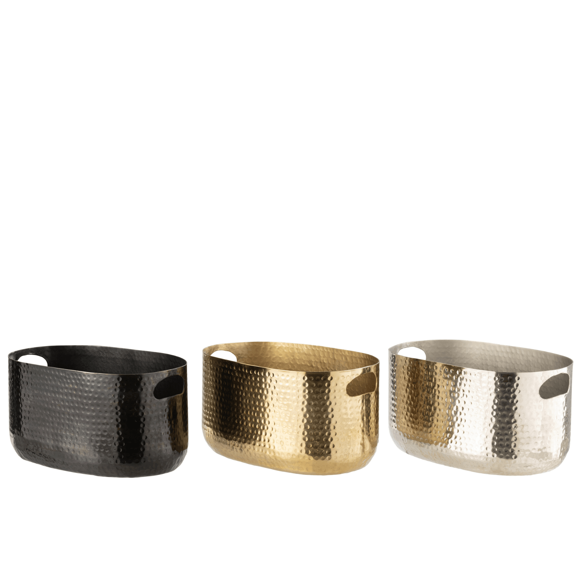 Emmer Champagne Motief Aluminium Goud - Ijsemmer - J-Line - livinglovely.nl
