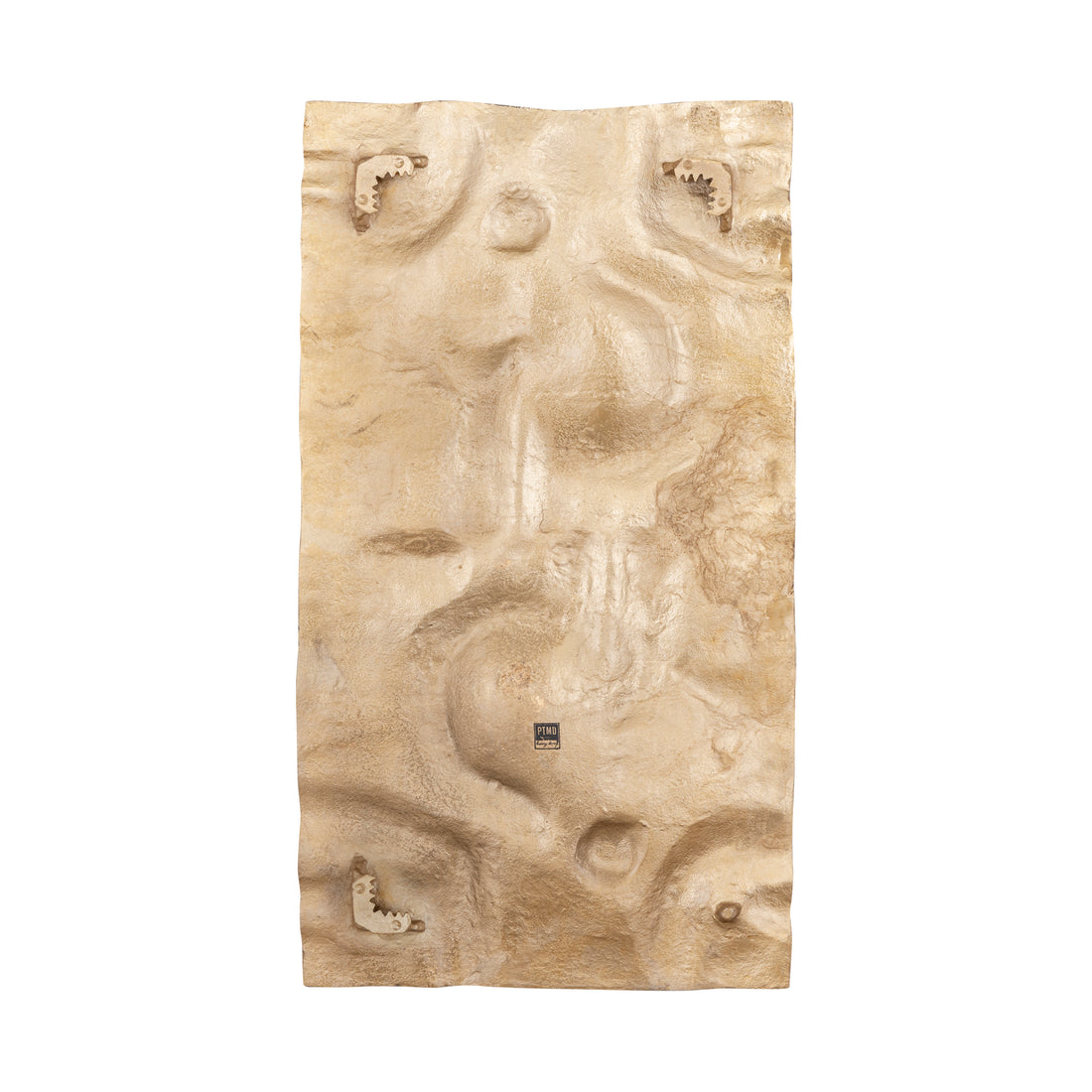 Eogan Gold Casted Alu Wall Panel Rough Rec PTMD - Wandpaneel - PTMD - livinglovely.nl