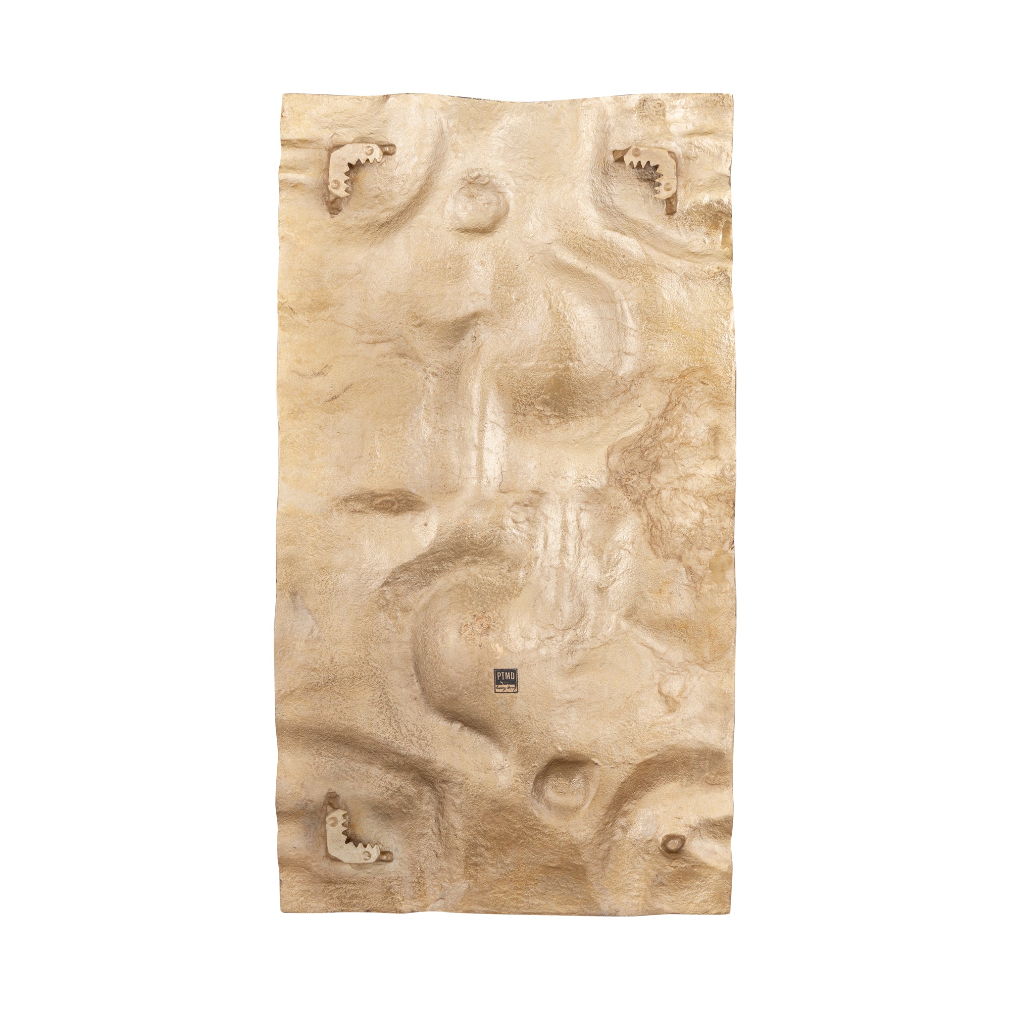 Eogan Gold Casted Alu Wall Panel Rough Rec PTMD - Wandpaneel - PTMD - livinglovely.nl