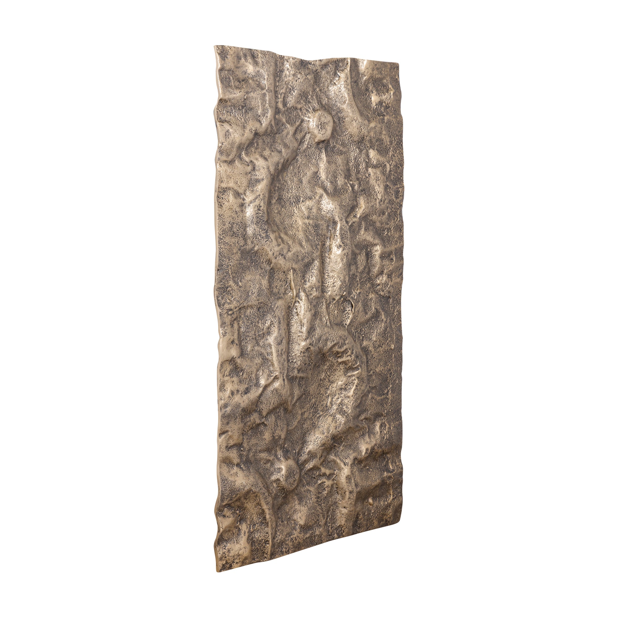Eogan Gold Casted Alu Wall Panel Rough Rec PTMD - Wandpaneel - PTMD - livinglovely.nl