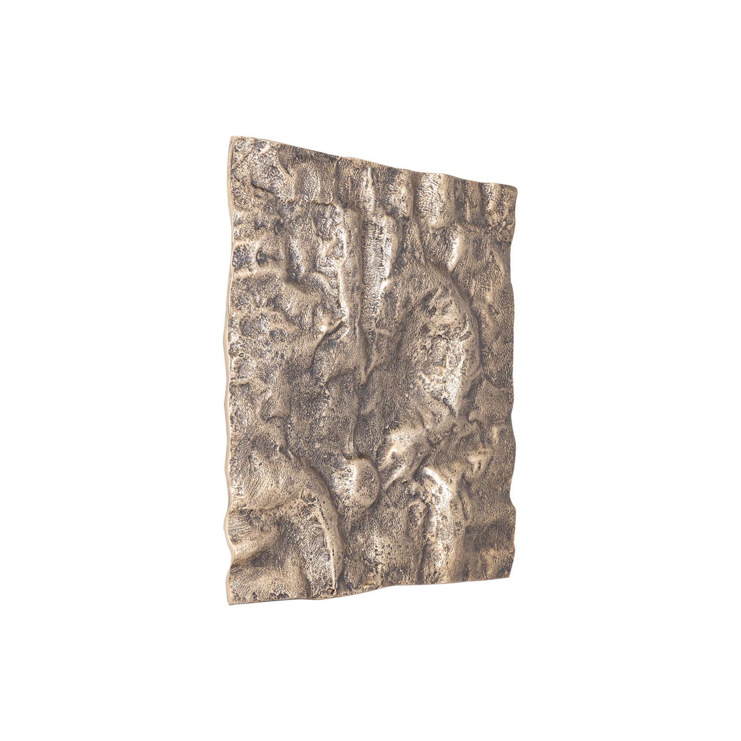 Eogan Gold Casted Alu Wall Panel Rough Square 50x50cm PTMD - Wandpaneel - PTMD - livinglovely.nl