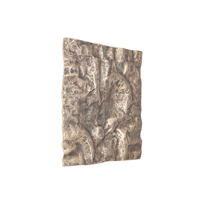 Eogan Gold Casted Alu Wall Panel Rough Square 50x50cm PTMD - Wandpaneel - PTMD - livinglovely.nl
