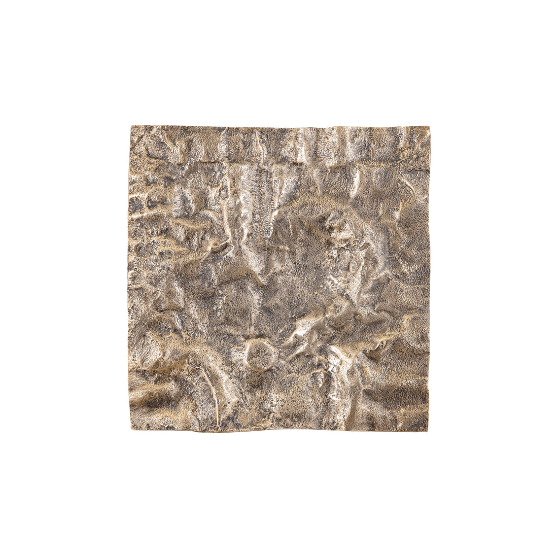 Eogan Gold Casted Alu Wall Panel Rough Square 50x50cm PTMD - Wandpaneel - PTMD - livinglovely.nl