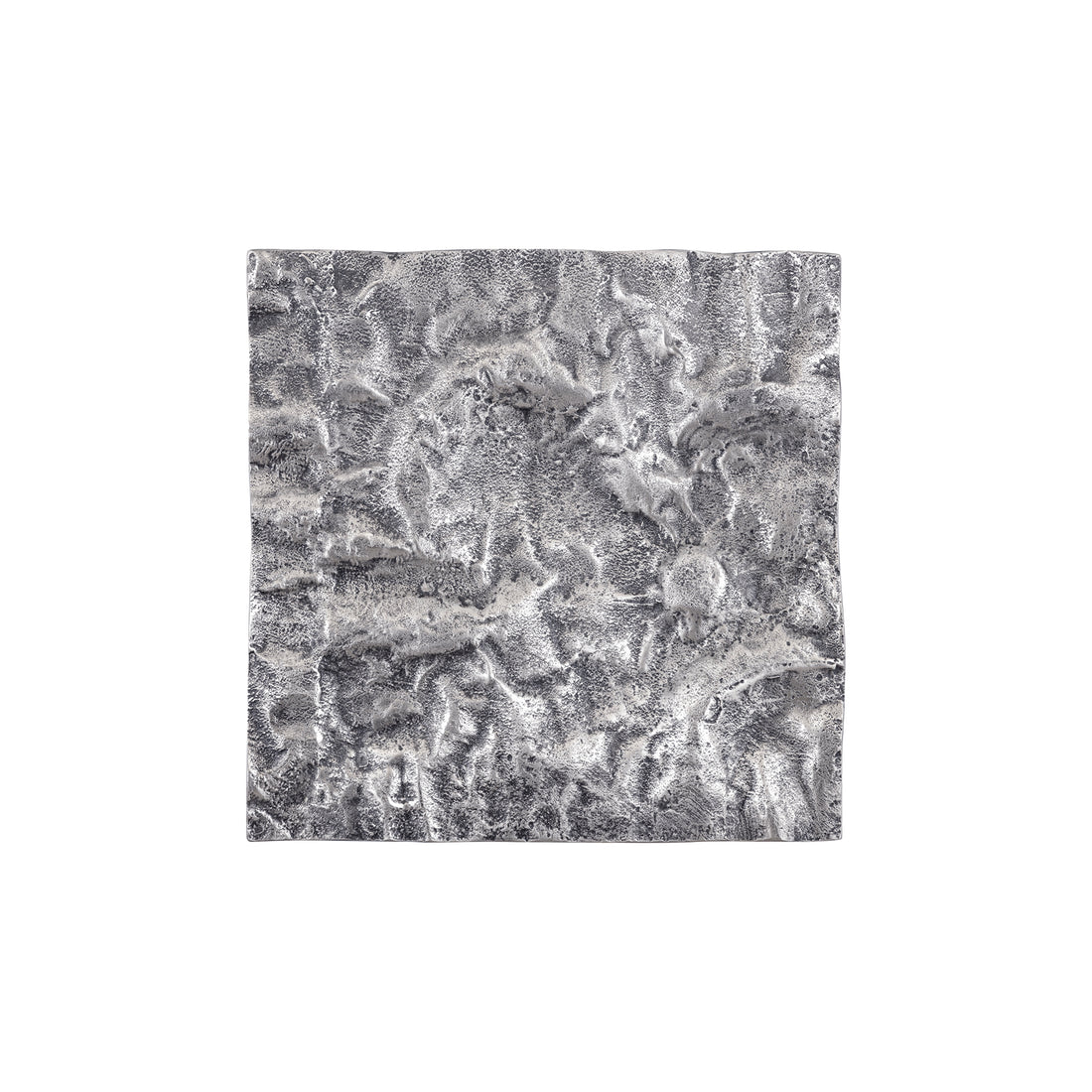 Eogan Gunmetal Casted Alu Wall Panel Rough Square 50x50cm PTMD - Wandpaneel - PTMD - livinglovely.nl