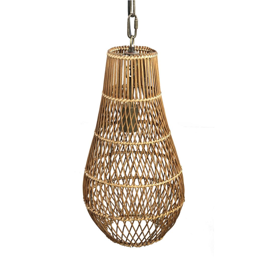 Erandi Natural reed hanging lamp egg shape round PTMD - Hanglamp - PTMD - livinglovely.nl