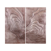 Erike Bronze Casted Alu Wall Panel Wave In 2 Parts PTMD - Wandpaneel - PTMD - livinglovely.nl