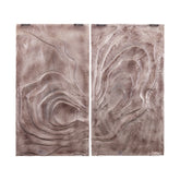 Erike Bronze Casted Alu Wall Panel Wave In 2 Parts PTMD - Wandpaneel - PTMD - livinglovely.nl