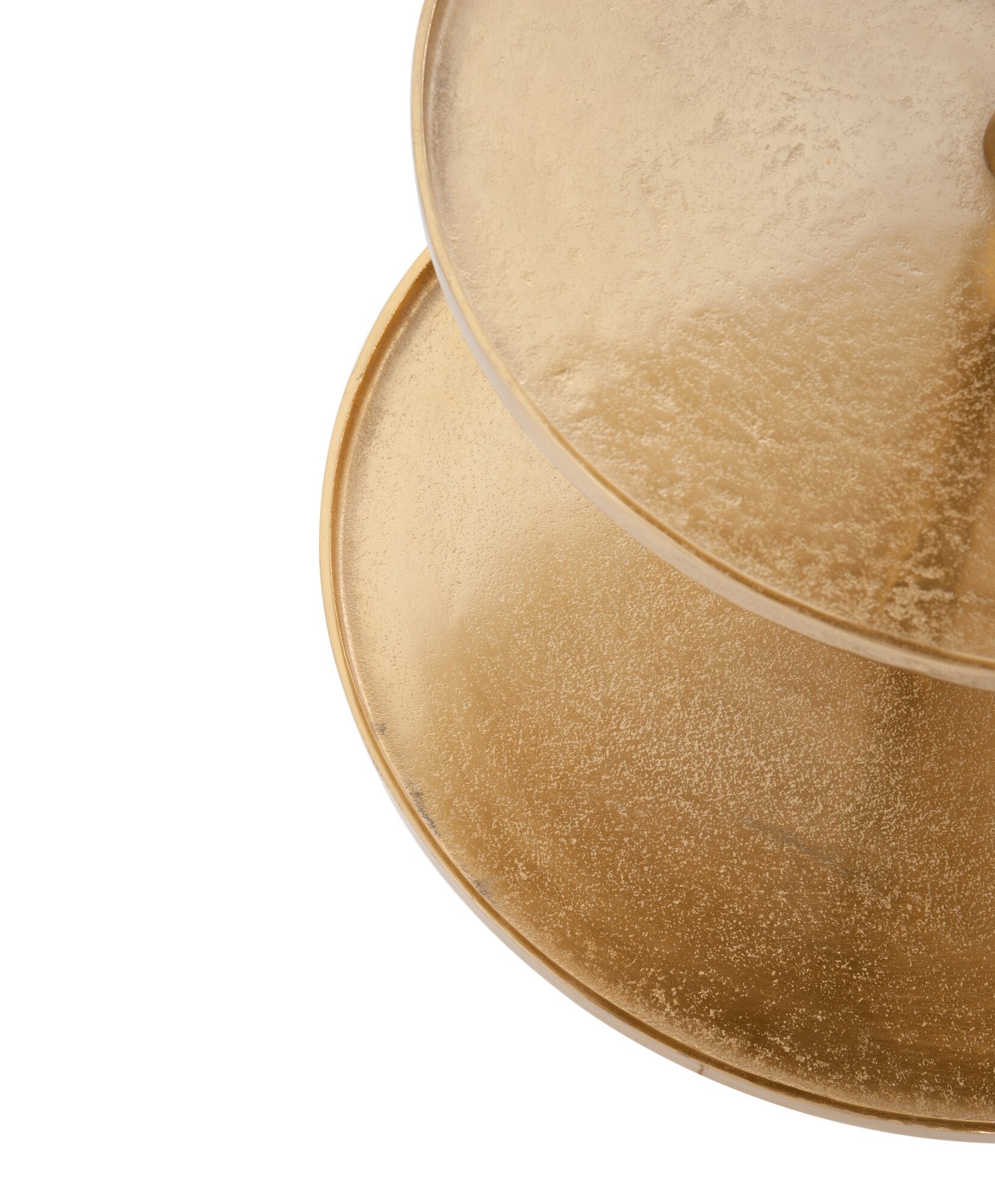 Etagère 5 Laags Rond Aluminium Goud van J-Line, vierde weergave van de goudkleurige etagère
