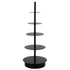 Etagere Rond 5 Laags Metaal Zwart van J-Line, zwarte etagere met vijf ronde bladen van 180cm