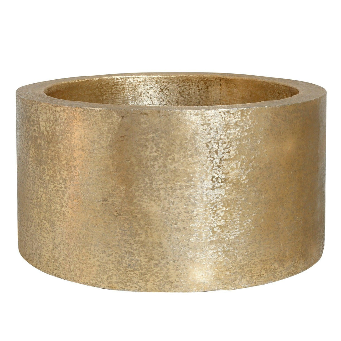 Eviee Gold Brushed Alu Sheet Pot Rond Set van 2 PTMD - Pot - PTMD - livinglovely.nl