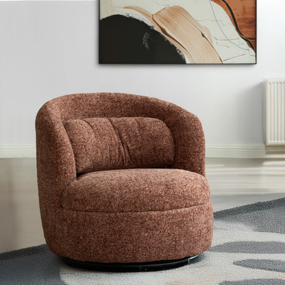 Draaibare fauteuil Britt Bordeaux van Livingfurn, B84cm x D85cm x H76cm
