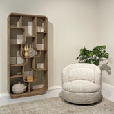 Fauteuil Britt Cream van Livingfurn, 360 graden draaibaar