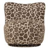 Fauteuil Dean draaifauteuil in bruin dessin van MUST Living