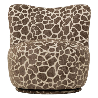 Fauteuil Dean draaifauteuil in bruin dessin van MUST Living