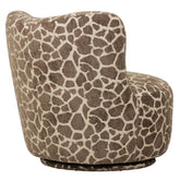 Detail van de stofstructuur van de Dean loungefauteuil bruin dessin