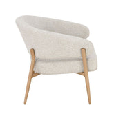 Zijaanzicht van de fauteuil Dilan Hush Oak