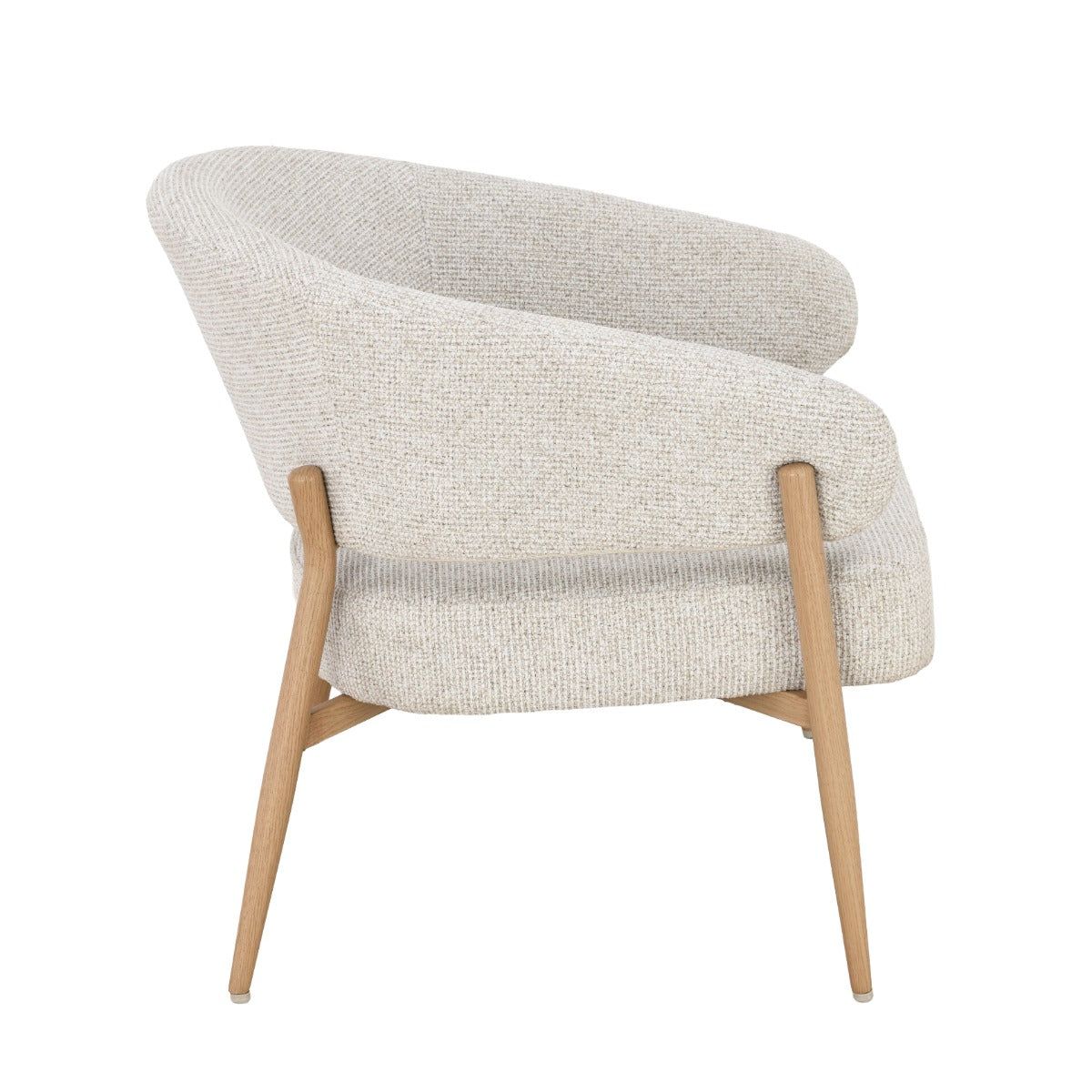 Zijaanzicht van de fauteuil Dilan Hush Oak