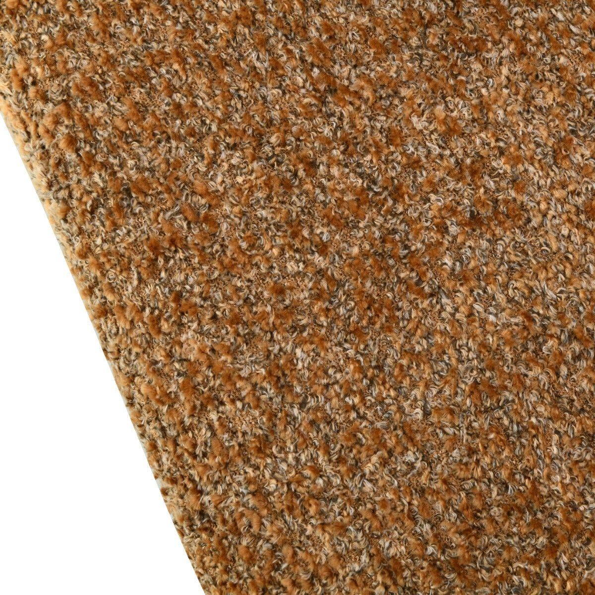 Close-up van de stofstructuur van de fauteuil Dilan Venga Cognac