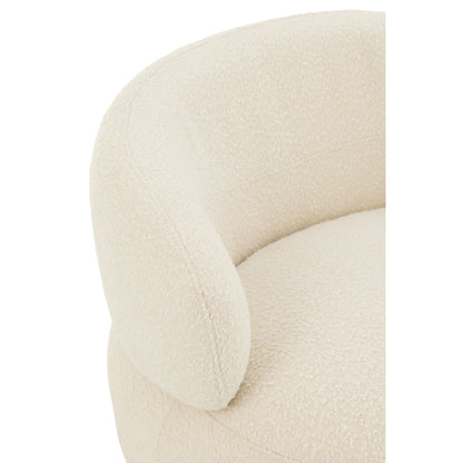 Fauteuil Draaiend Rond Schuim Taupe J-Line