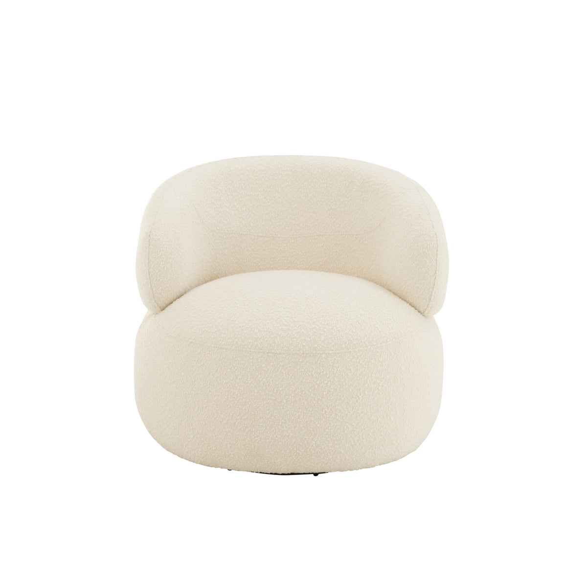 Fauteuil Draaiend Rond Schuim Taupe J-Line