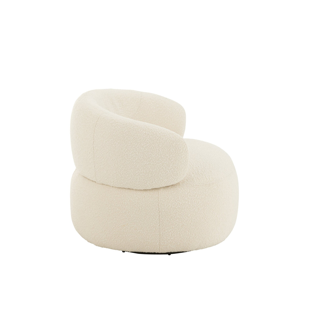 Fauteuil Draaiend Rond Schuim Taupe J-Line