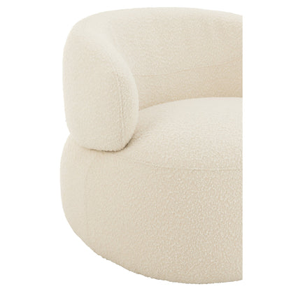 Fauteuil Draaiend Rond Schuim Taupe J-Line