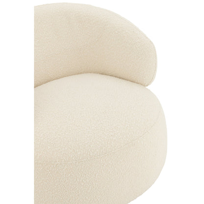 Fauteuil Draaiend Rond Schuim Taupe J-Line