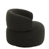 Fauteuil Draaiend Rond Schuim Zwart J-Line - Fauteuil - J-Line - livinglovely.nl