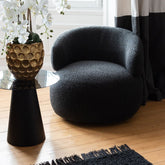 Fauteuil Draaiend Rond Schuim Zwart J-Line