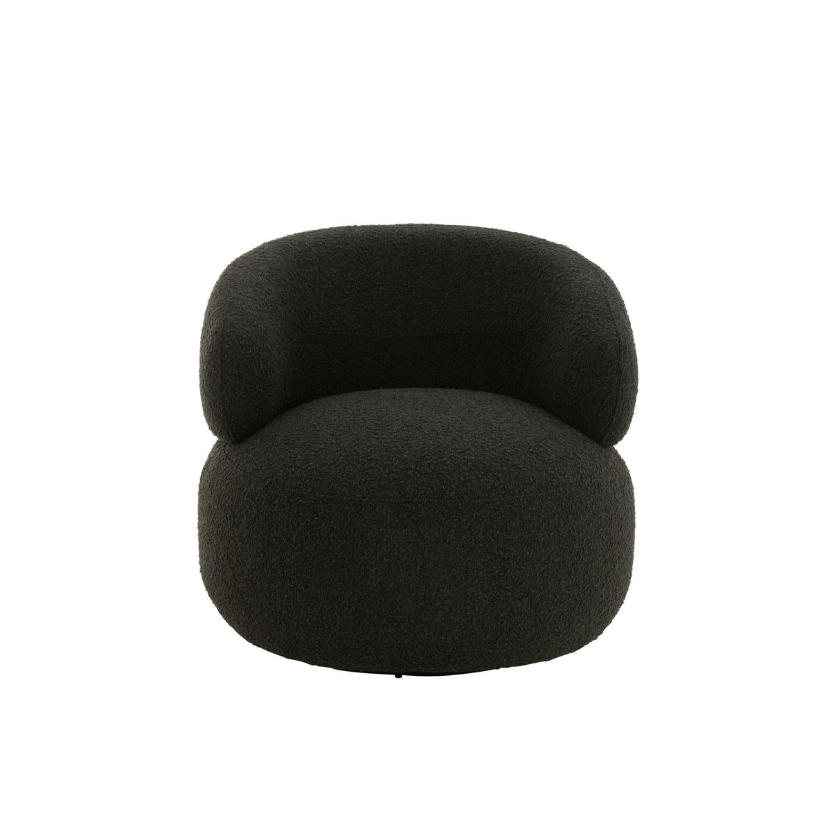 Fauteuil Draaiend Rond Schuim Zwart J-Line