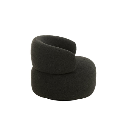 Fauteuil Draaiend Rond Schuim Zwart J-Line