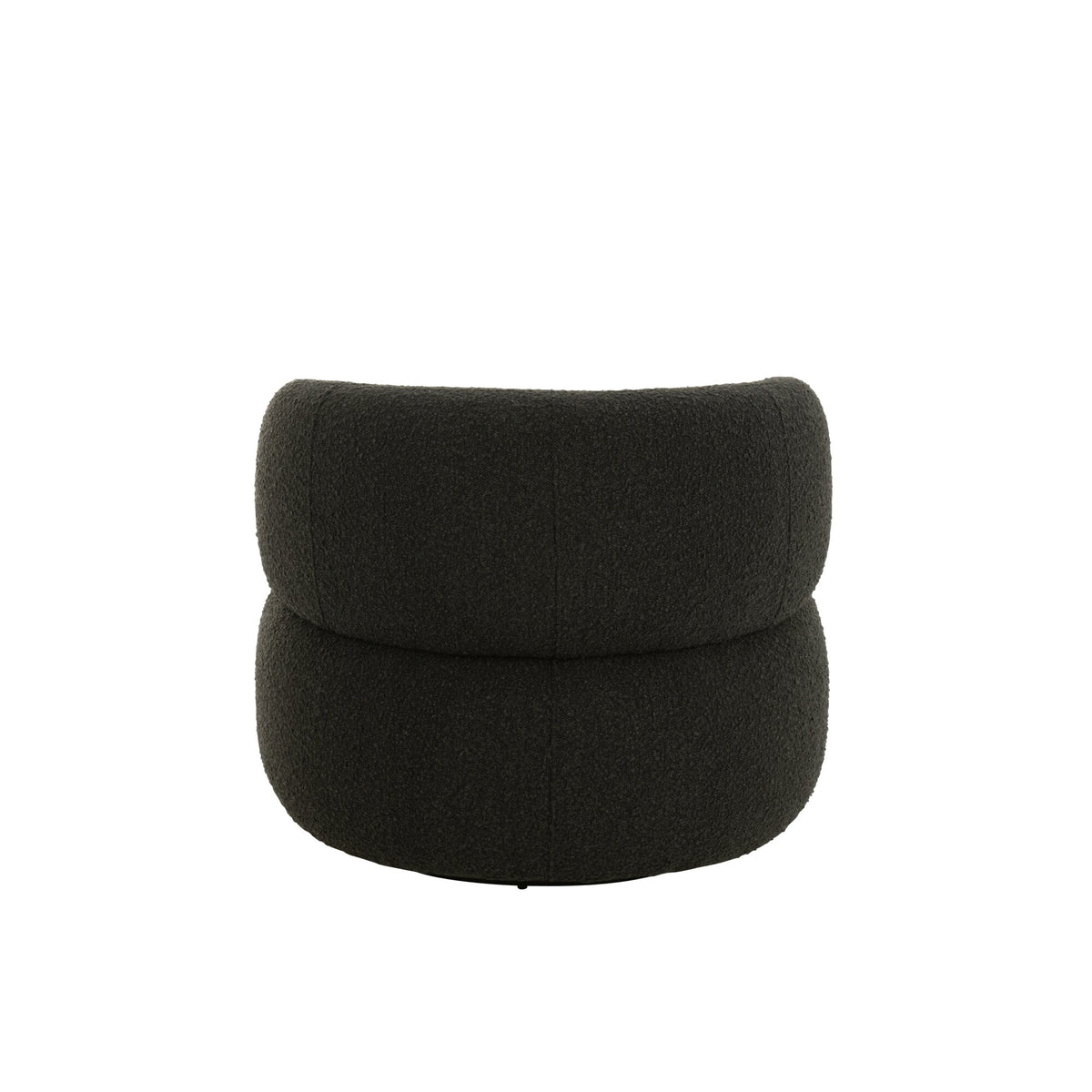 Fauteuil Draaiend Rond Schuim Zwart J-Line