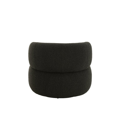 Fauteuil Draaiend Rond Schuim Zwart J-Line