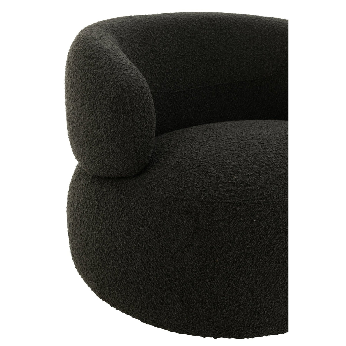 Fauteuil Draaiend Rond Schuim Zwart J-Line