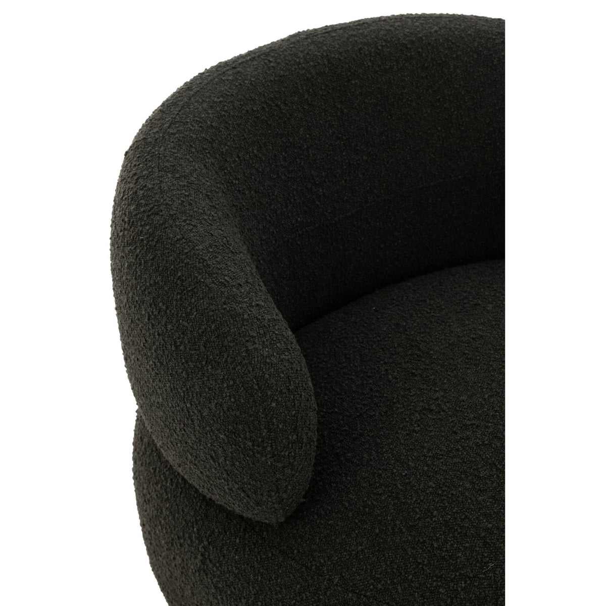 Fauteuil Draaiend Rond Schuim Zwart J-Line