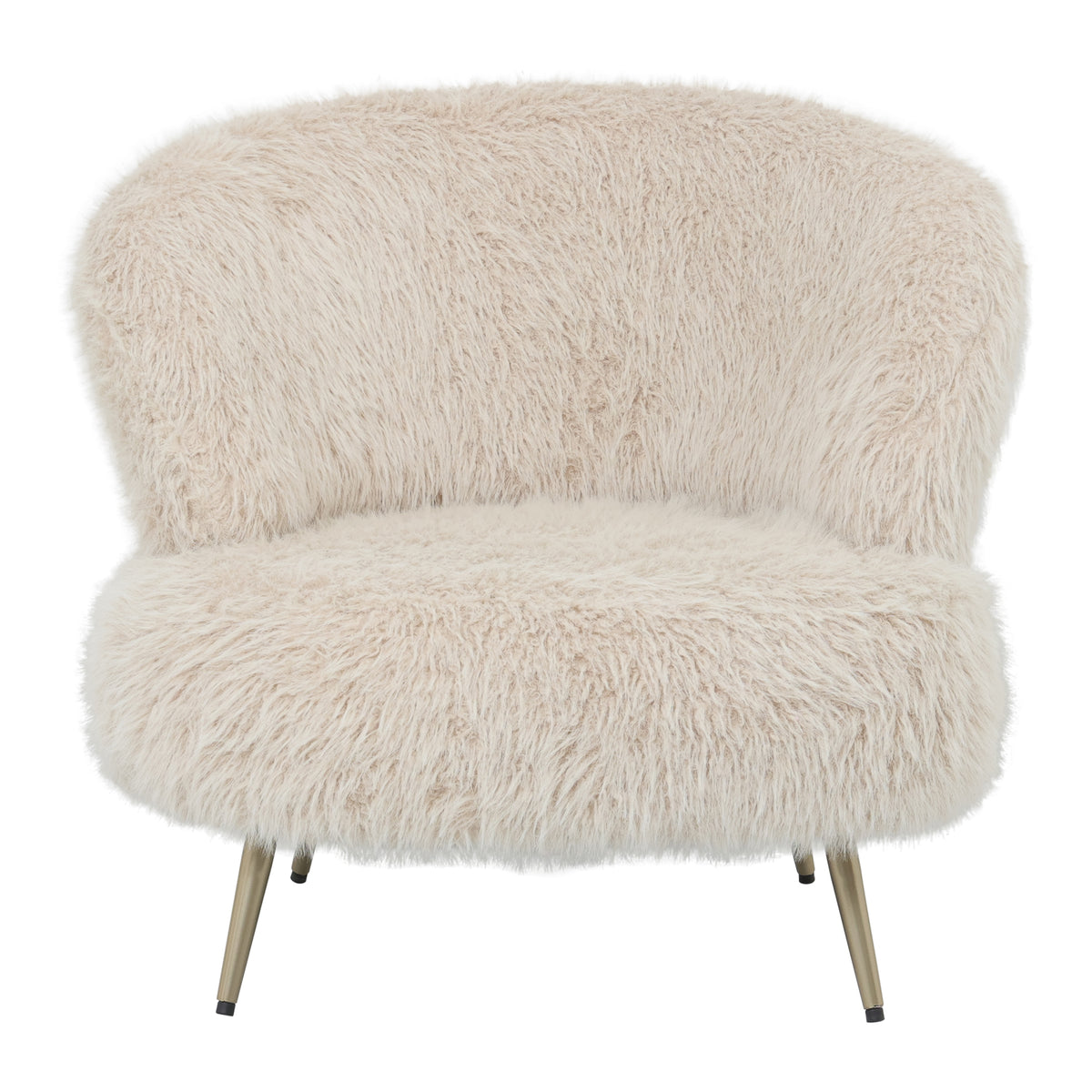 Franklyn fauteuil van PTMD in zachte beige Hair stof met ronde vormen