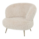 Beige Franklyn fauteuil van PTMD met lage zit en omhullende rugleuning