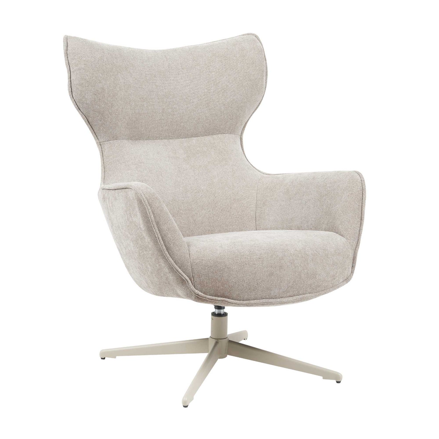 Fauteuil Julia van Starfurn in taupe, totaalbeeld van de fauteuil