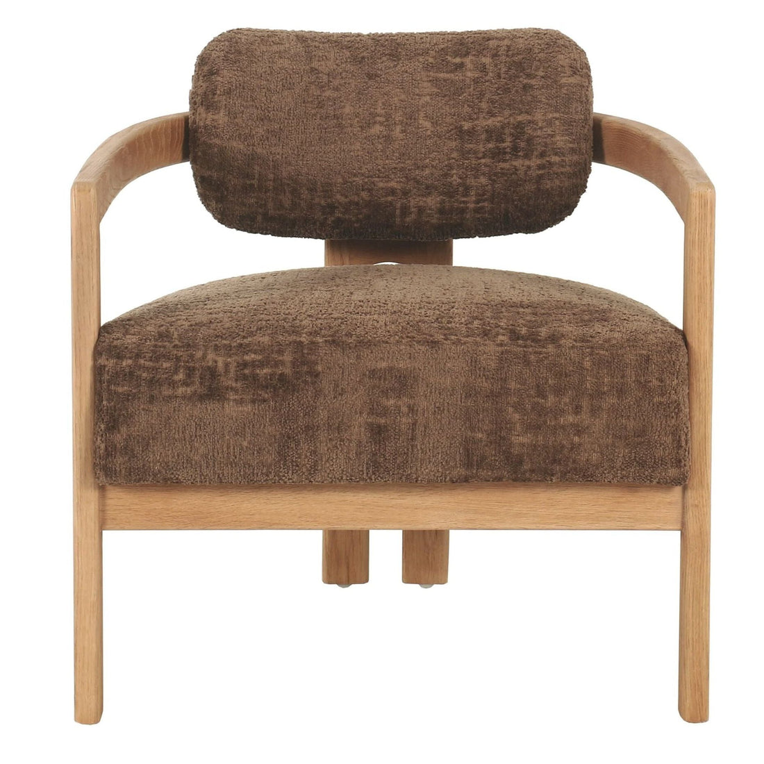 Kelly fauteuil Luxor Hazelnoot naturel frame vooraanzicht