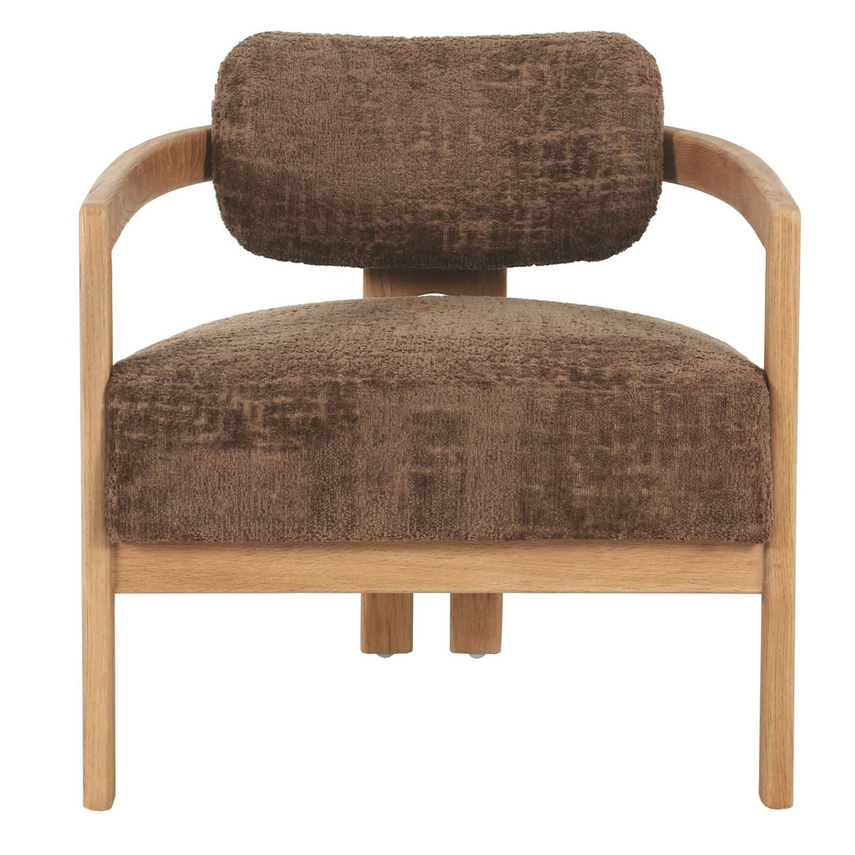 Kelly fauteuil Luxor Hazelnoot naturel frame vooraanzicht