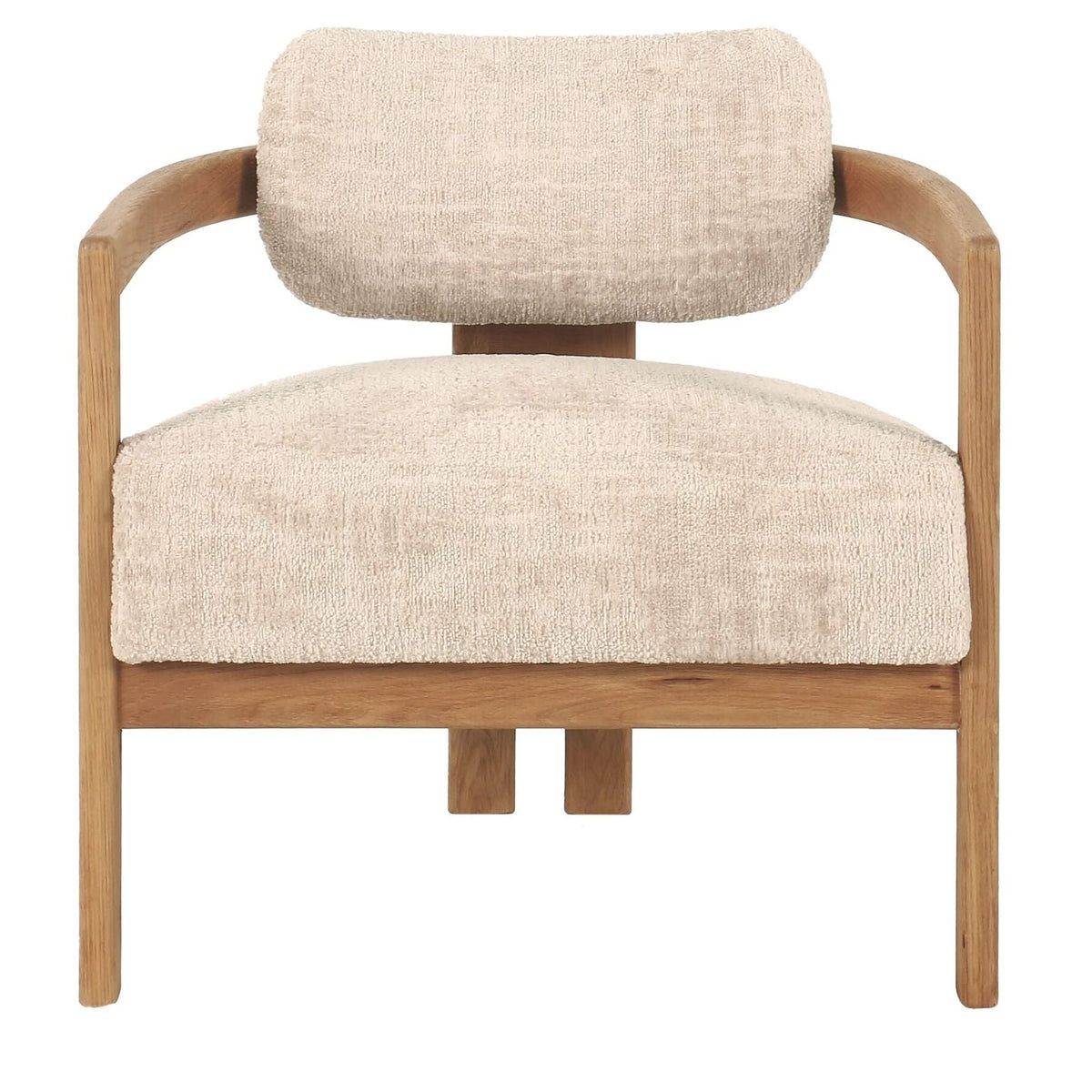 Kelly fauteuil naturel frame Luxor Sand zijaanzicht