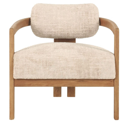 Kelly fauteuil naturel frame Luxor Sand zijaanzicht