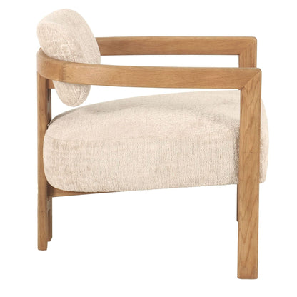 Fauteuil Kelly Sand naturel in sfeervolle zithoek MUST Living