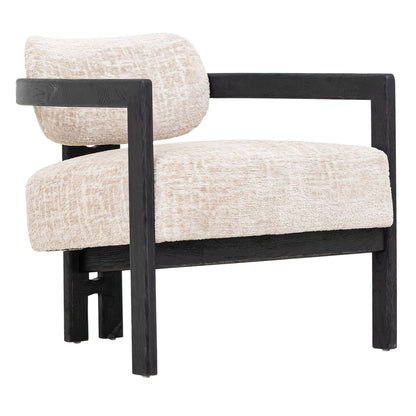 Fauteuil Kelly Luxor Sand met zwart frame MUST Living